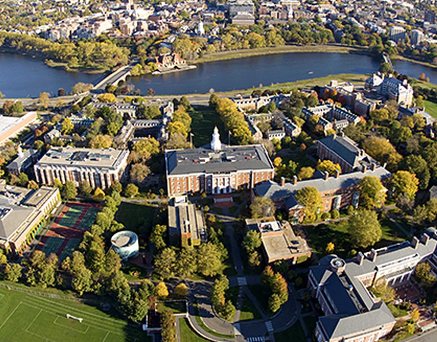 Birdseye view of buildings